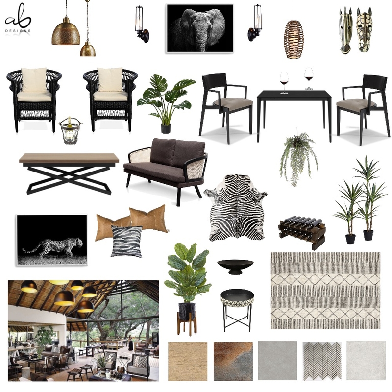 Tribal restaurant Mood Board by Blue Marble Interiors on Style Sourcebook