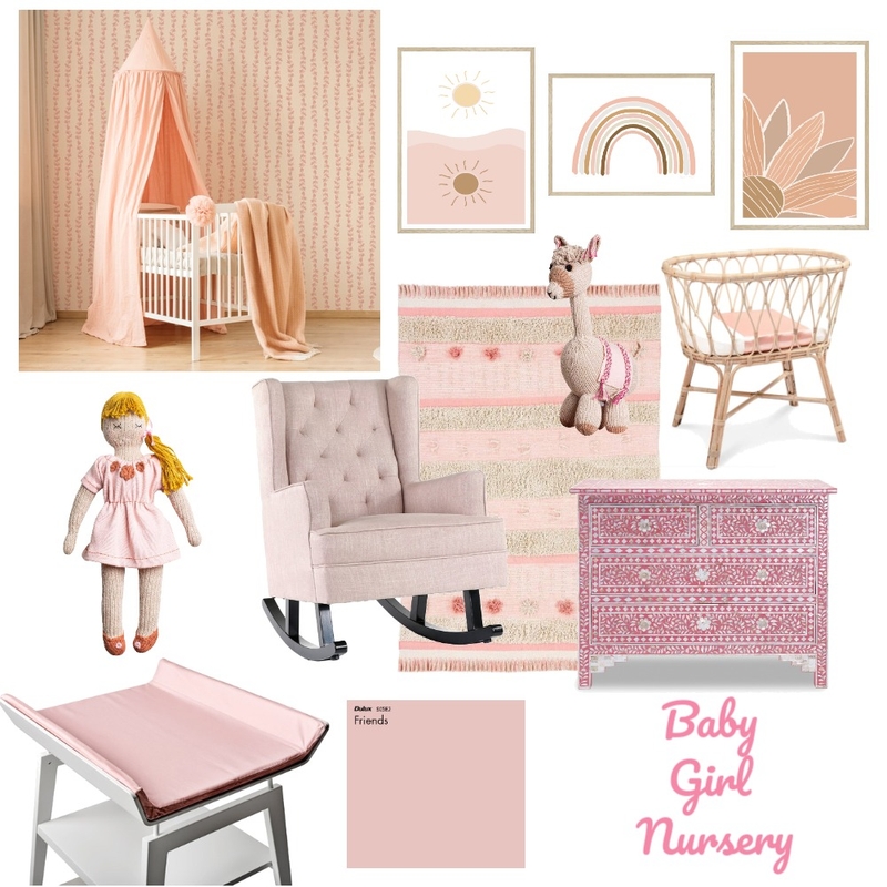 Baby Girl Nursery Mood Board by DoveGrace on Style Sourcebook