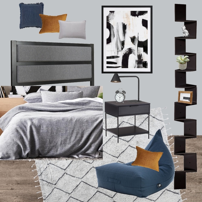 Monochrome boy bedroom Mood Board by Decor n Design on Style Sourcebook