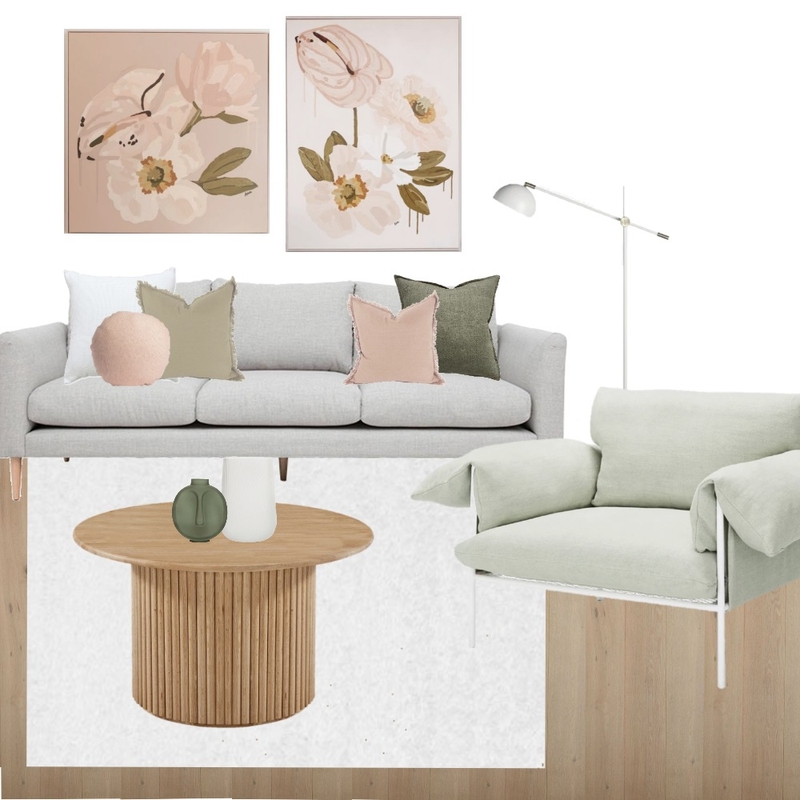 Sage & Dusty Pink Living Room Mood Board by co_stylers on Style Sourcebook