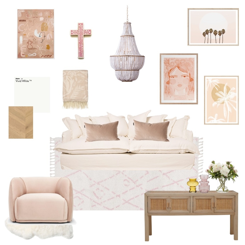 Peach and Pink Mood Board by Elizabeth Davis on Style Sourcebook