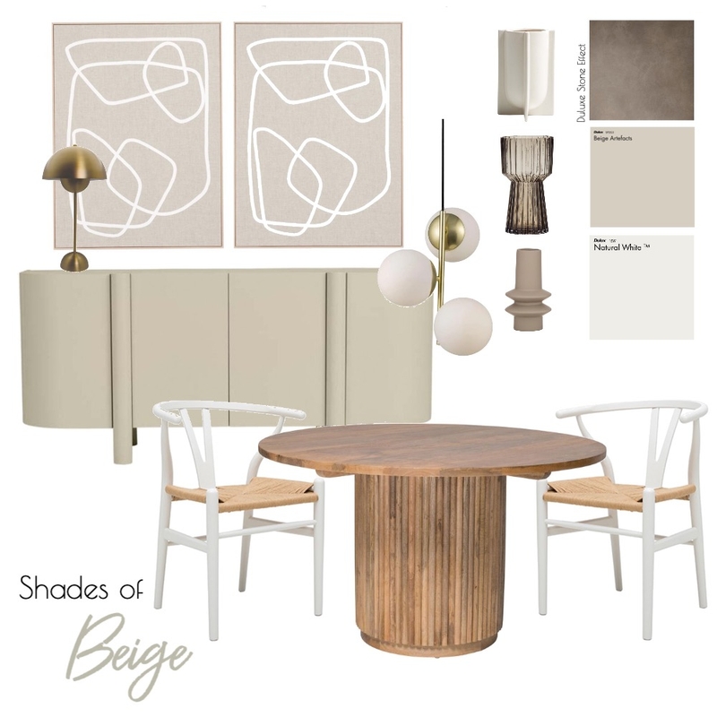 Shades of Beige - Dining Room Mood Board by Mood Collective Australia on Style Sourcebook