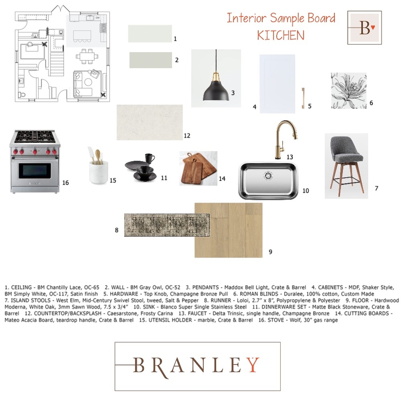 Module #9 Sample Board - Kitchen Mood Board by Cindy S on Style Sourcebook