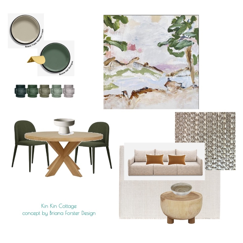 Kin Kin Cottage Living/Dining Mood Board by Briana Forster Design on Style Sourcebook