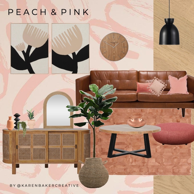 Peach and Pink Mood Board by karenbakercreative on Style Sourcebook