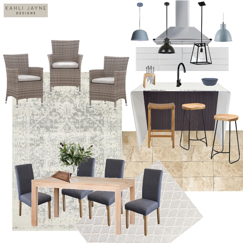 Industrial Hamptons Kitchen and Dining final Mood Board by Kahli Jayne Designs on Style Sourcebook