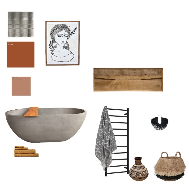 Tribal Bathroom Mood Board by brookegould on Style Sourcebook