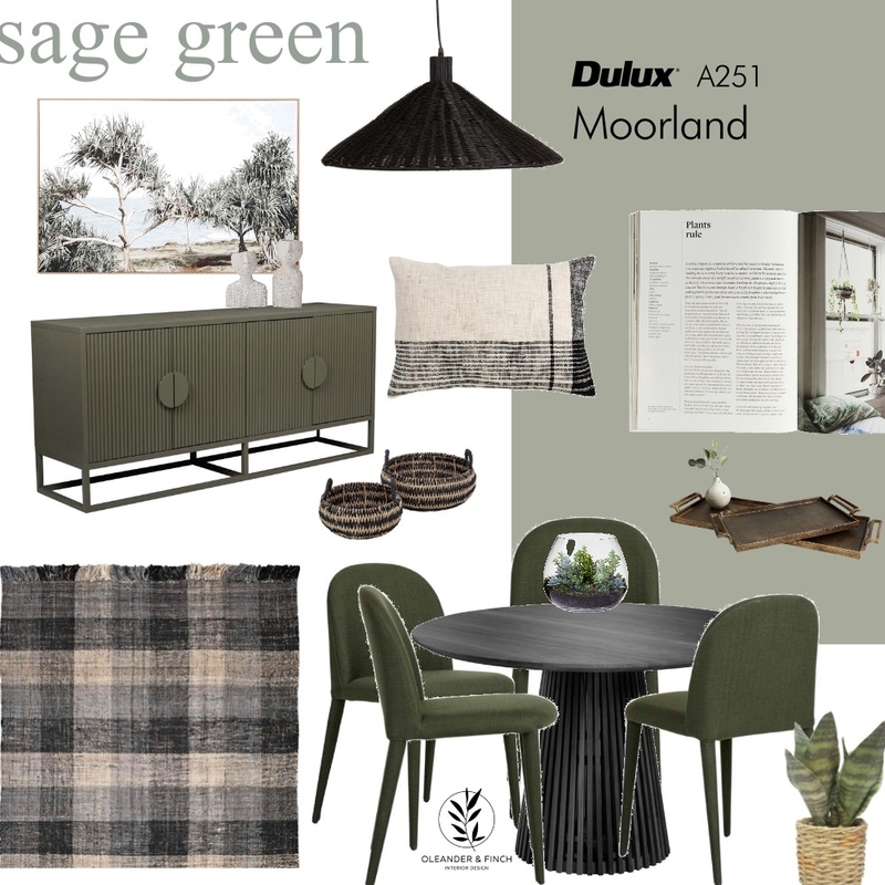 Sage green dining Mood Board by Oleander & Finch Interiors on Style Sourcebook