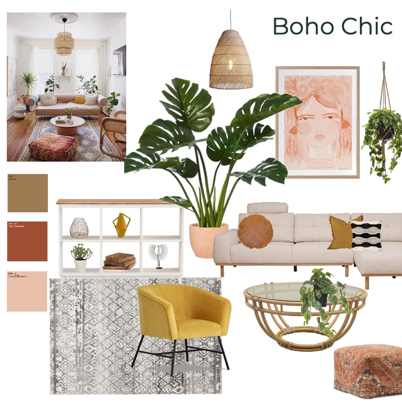 Boho Chic Living Room 2 Mood Board by brookegould on Style Sourcebook