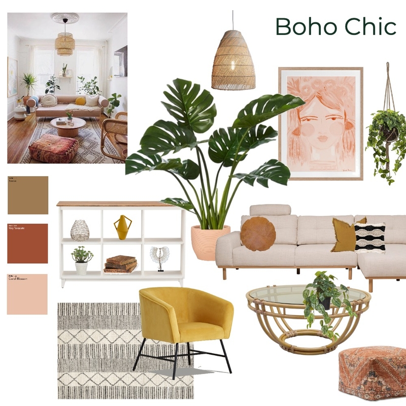 Boho Chic Living Room 3 Mood Board by brookegould on Style Sourcebook