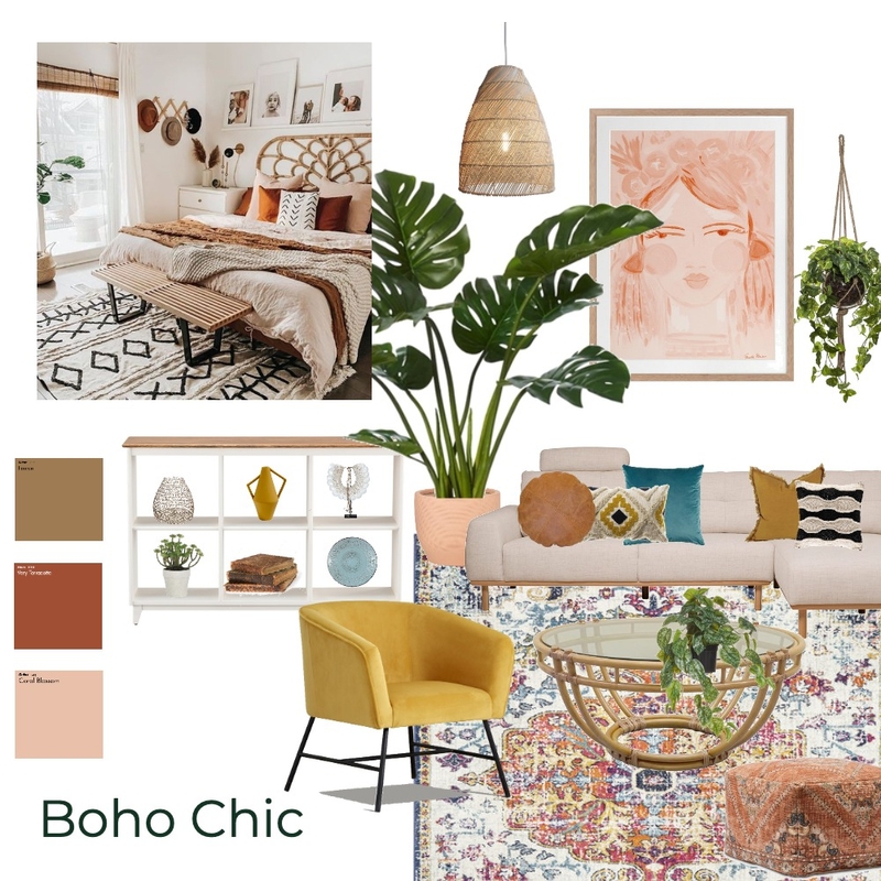 Boho Chic Living Room 6 Mood Board by brookegould on Style Sourcebook