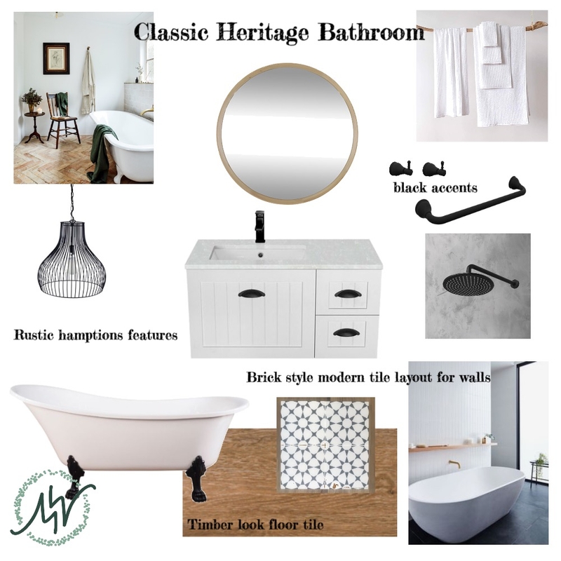 Humphrey Homestead Bathroom Mood Board by Melissa Welsh on Style Sourcebook