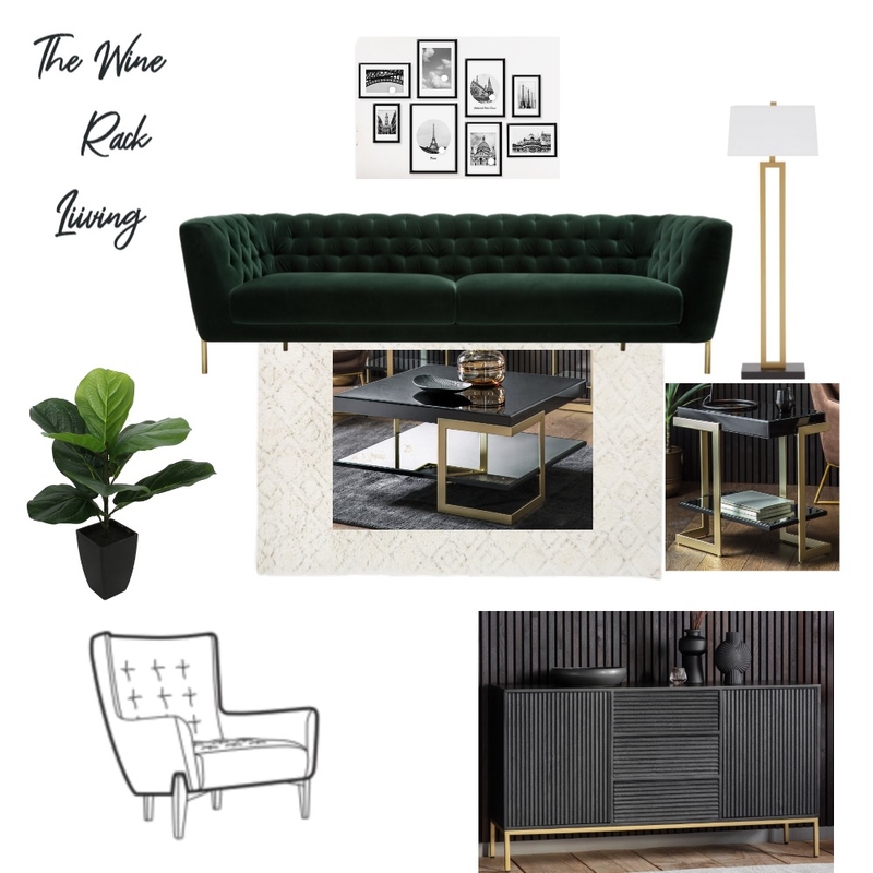 The Wine Rack - Living green sofa Mood Board by H | F Interiors on Style Sourcebook
