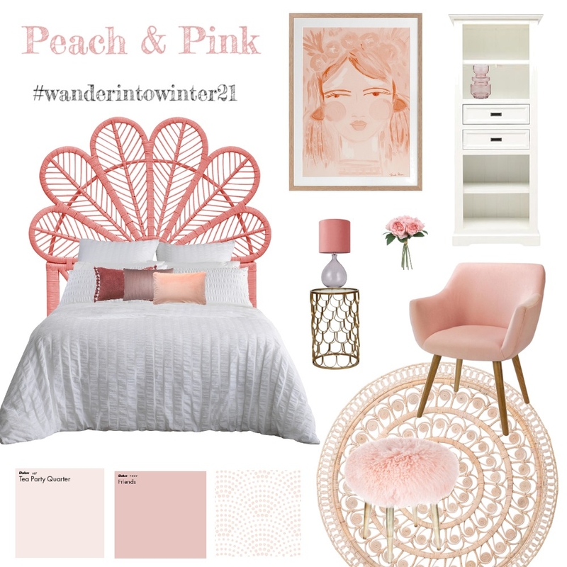 Peach and Pink Mood Board by interiorology on Style Sourcebook