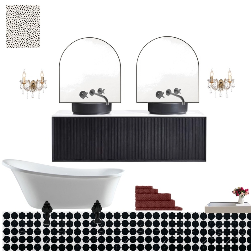 Black and White Bathroom Mood Board by Maegan Perl Designs on Style Sourcebook