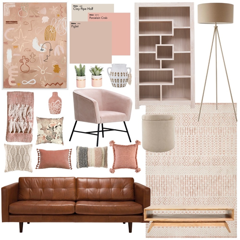 Peach & Pink Mood Board by Zoe Pitcher on Style Sourcebook