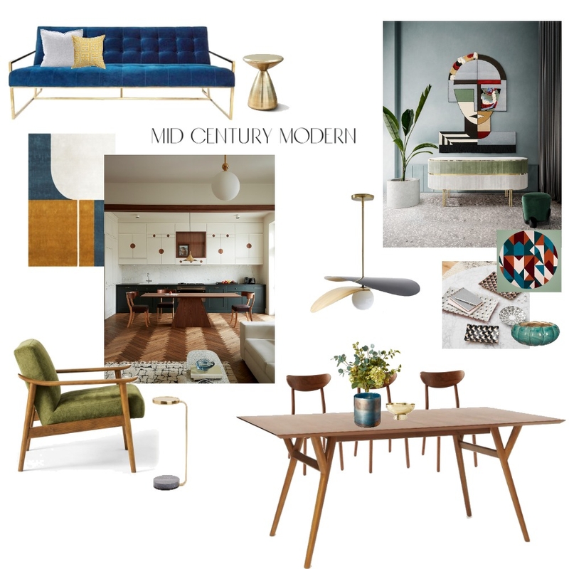 Mid Century Mood Board by Trianka on Style Sourcebook