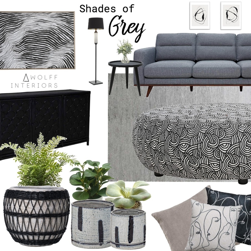 Shades of Grey edit 2 Mood Board by awolff.interiors on Style Sourcebook