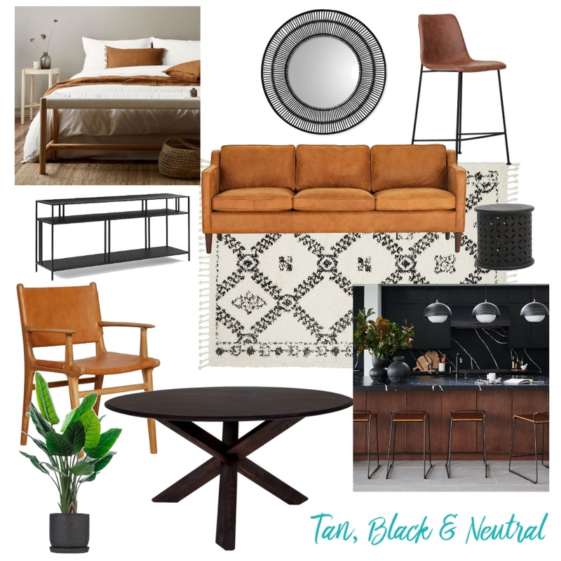 Tan black and neutral Mood Board by The Ginger Stylist on Style Sourcebook