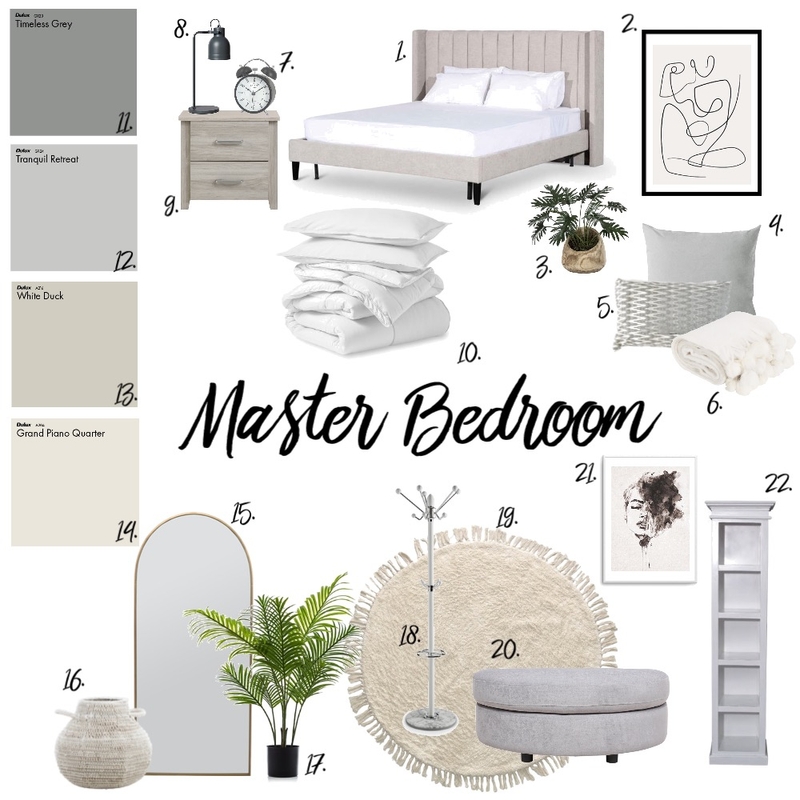 Master Bedroom - Neutral & Grey's Mood Board by eoreill2 on Style Sourcebook