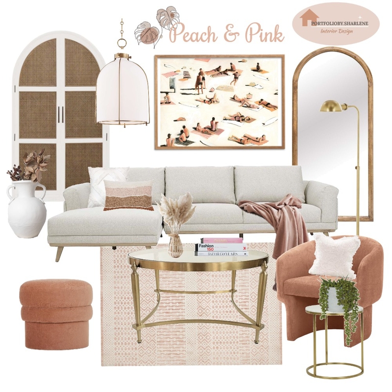Peach & Pink Mood Board by portfolioby.sharlene on Style Sourcebook