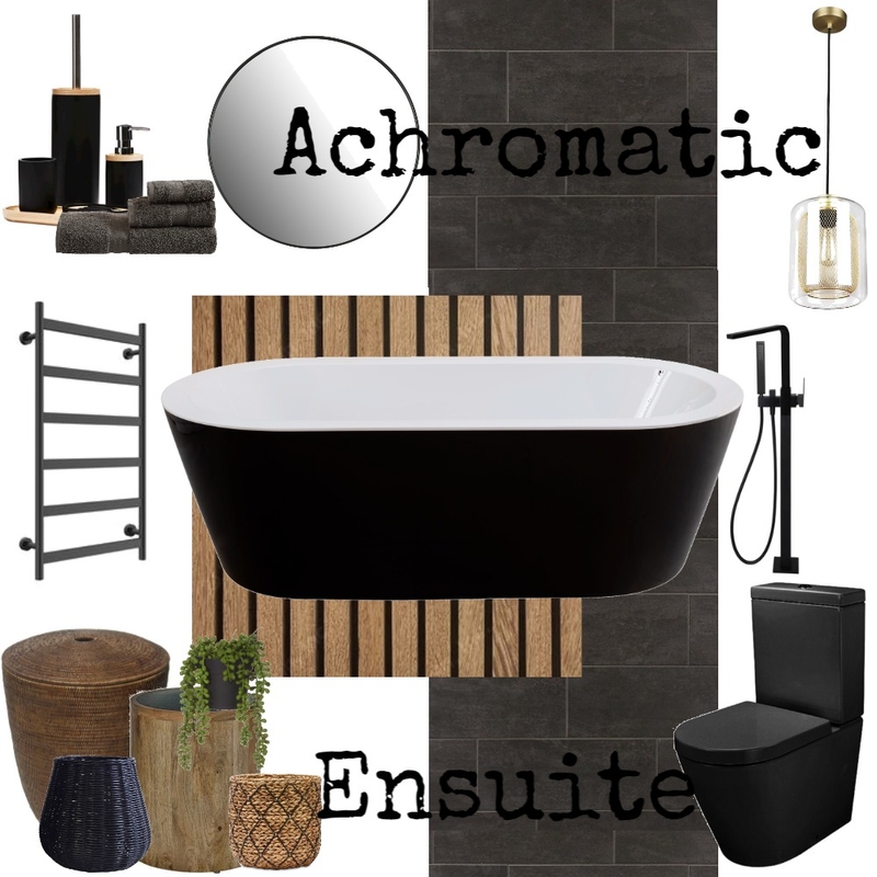 Achromatic Ensuite Mood Board by KCN Designs on Style Sourcebook