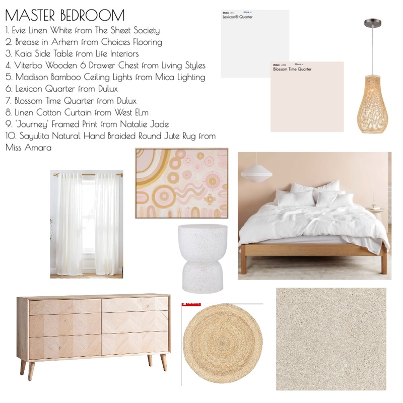 Master Bedroom Style Board Mood Board by Anna Dalton on Style Sourcebook