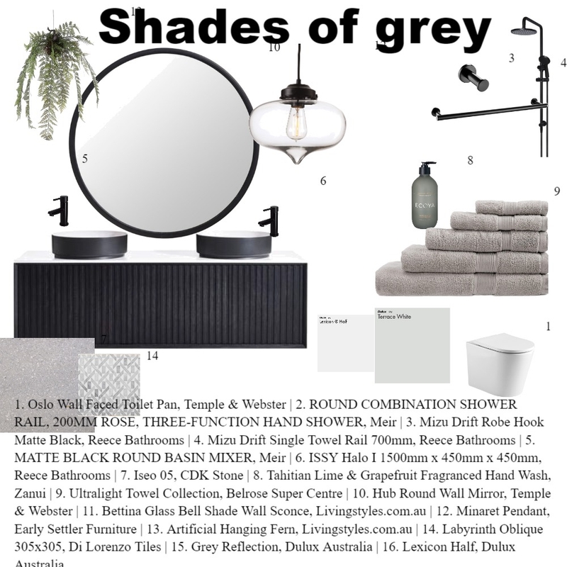 shades of grey bathroom Mood Board by Miranda_Elise on Style Sourcebook