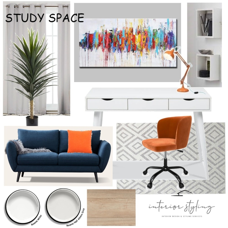 Study Space Mood Board by Interior Styling on Style Sourcebook