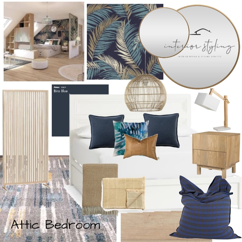 Attic Bedroom Mood Board by Interior Styling on Style Sourcebook