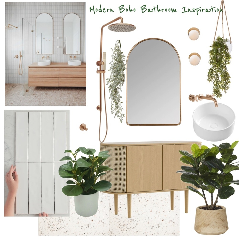 Modern Boho Bathroom Inspo Mood Board by carolynstevenhaagen on Style Sourcebook