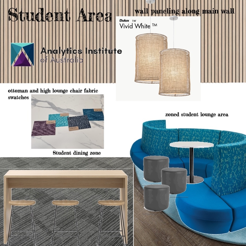 AIA-Student Common Area Mood Board by FionaGatto on Style Sourcebook