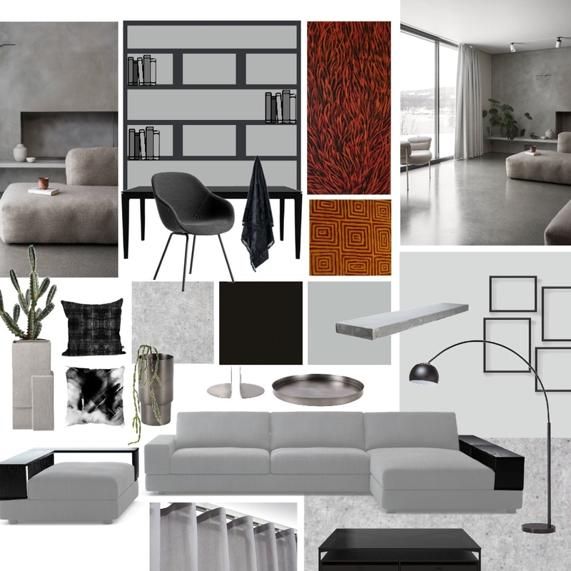 Moody Monochromatic Mood Board by Leesa Chalker on Style Sourcebook