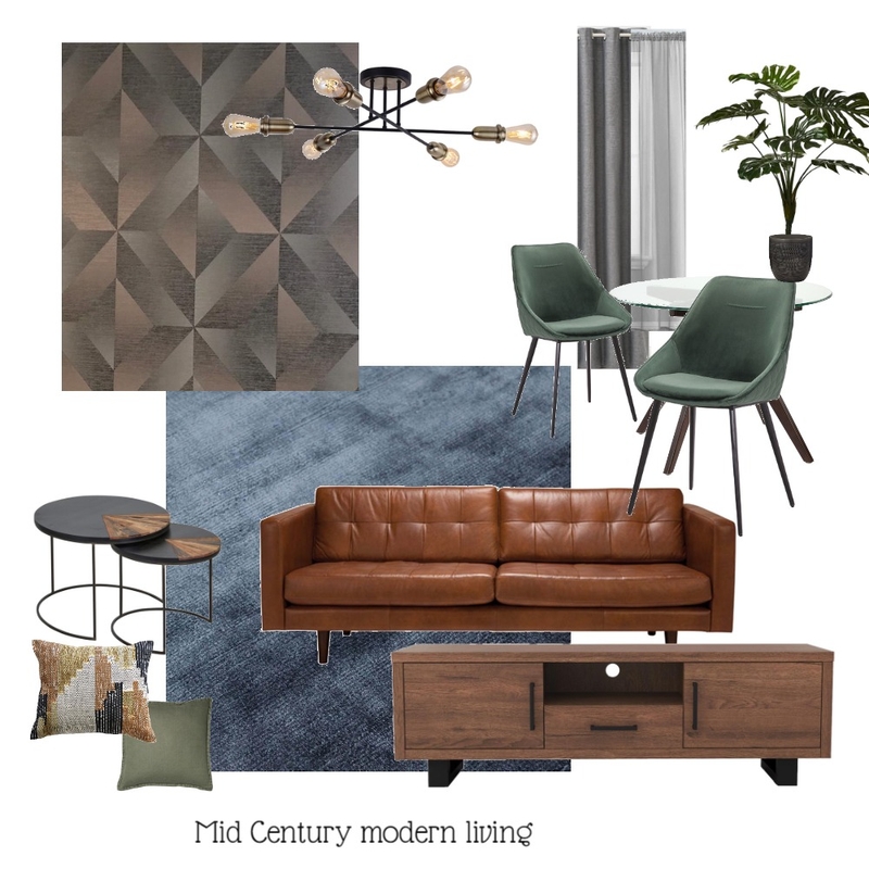 Mid Century Modern Living Mood Board by DesignSudio21 on Style Sourcebook