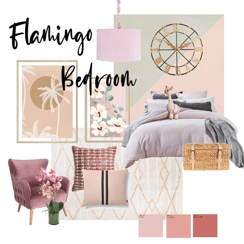 Flamingo Bedroom Design Mood Board by Aina Dyandra on Style Sourcebook