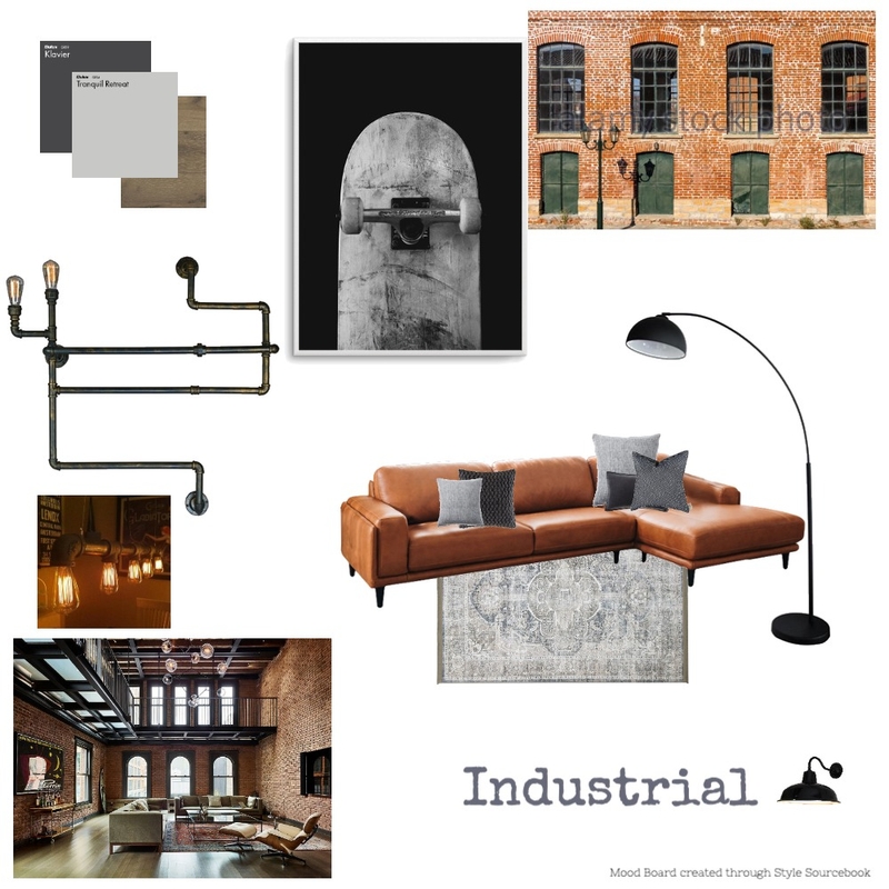 Industrial Mood Board - Assignment 3 - Part A Mood Board by Spaces To Liv on Style Sourcebook