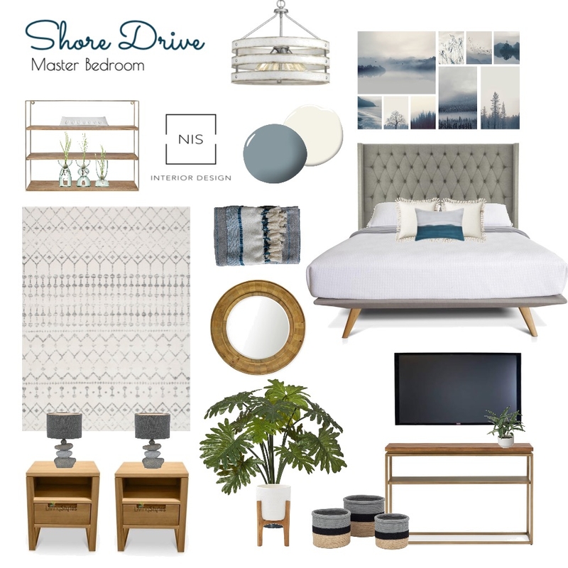 Shore Drive - Master Bedroom (option A) Mood Board by Nis Interiors on Style Sourcebook