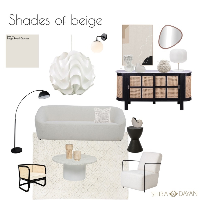 Shades of Beige Mood Board by SHIRA DAYAN STUDIO on Style Sourcebook
