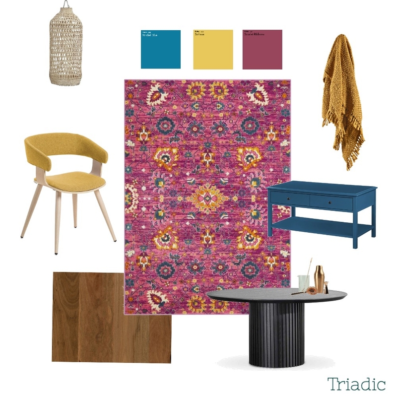 Triadic Mood Board by TL on Style Sourcebook