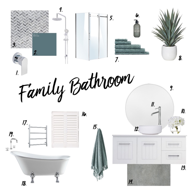 Family Bathroom - Part C Mood Board by eoreill2 on Style Sourcebook