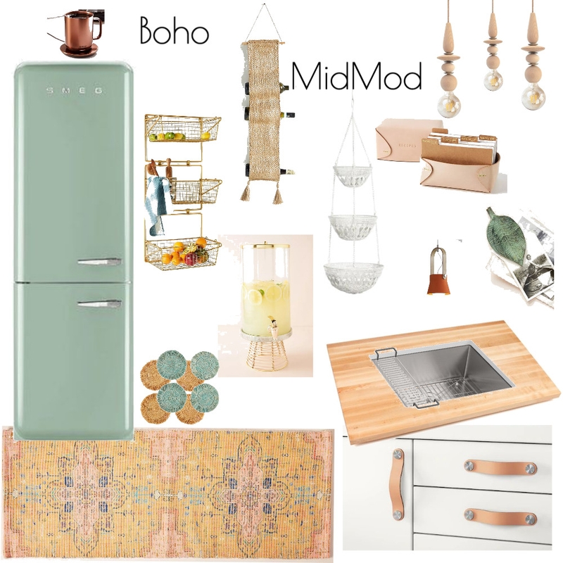 Boho MidMod Kitchen Mood Board by PureJoy on Style Sourcebook