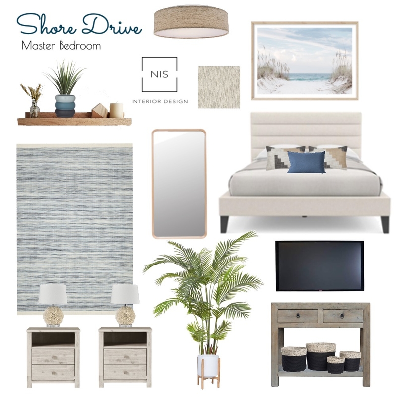 Shore Drive - Master Bedroom (option F) Mood Board by Nis Interiors on Style Sourcebook