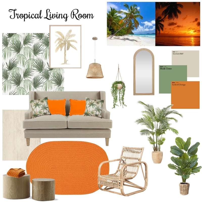 Tropical Living Room Mood Board by alexarobinson on Style Sourcebook