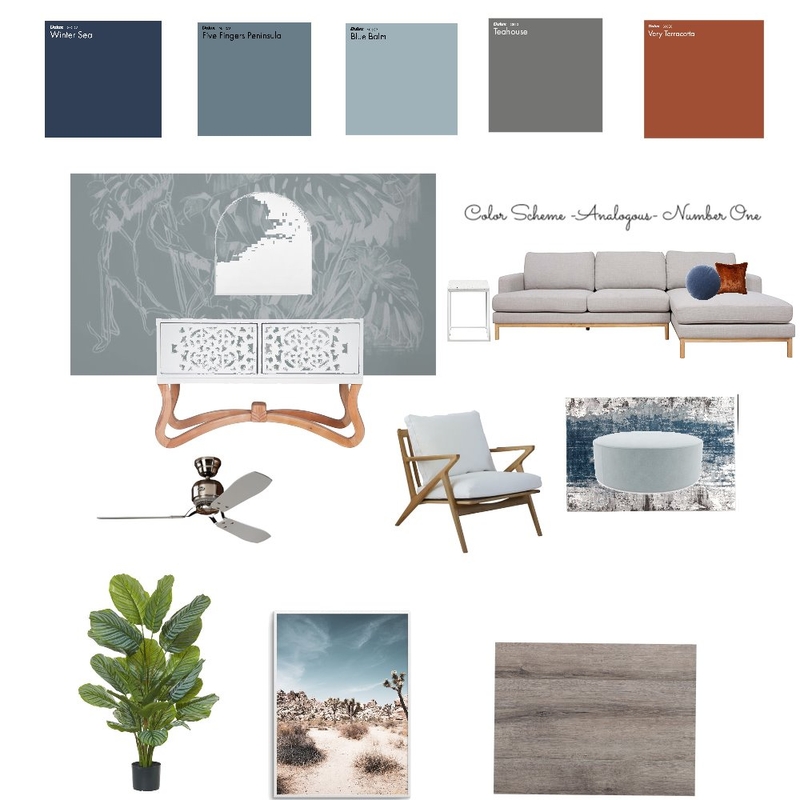 COLOR SCHEME NUMBER ONE -BLUE-ANALOGOUS Mood Board by zenic mujica on Style Sourcebook