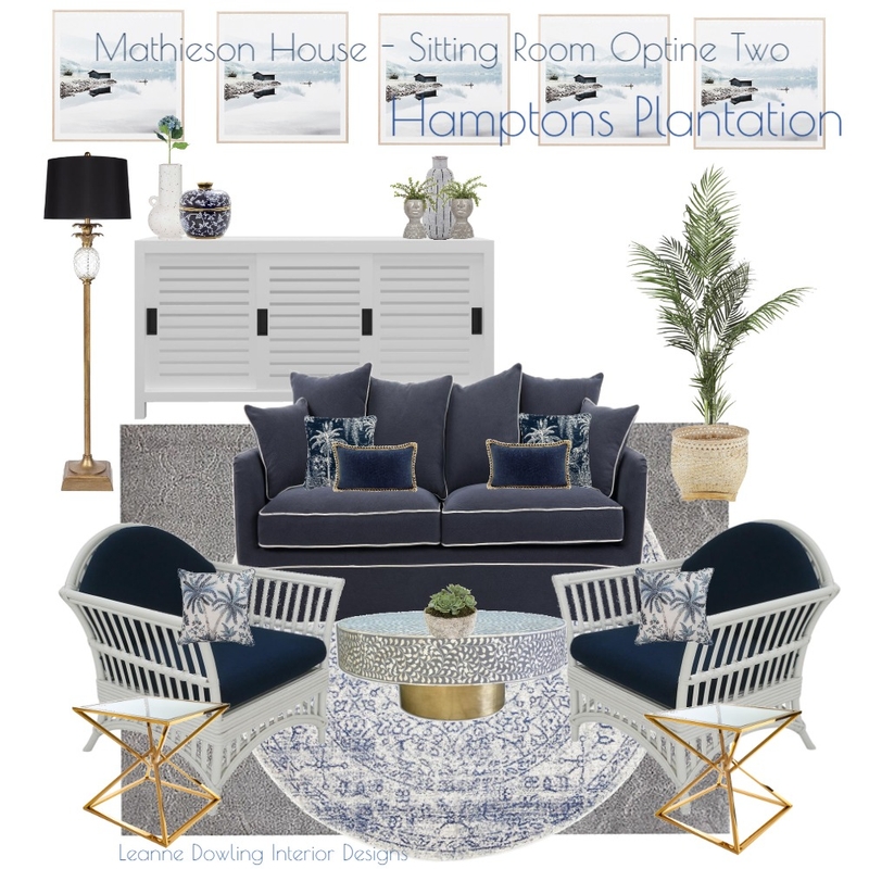 Mathieson House - Sitting Room Option Two Hamptons Plantation Mood Board by leannedowling on Style Sourcebook