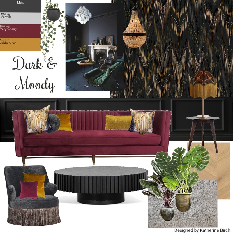 Dark & Moody Mood Board by KatieBirch on Style Sourcebook