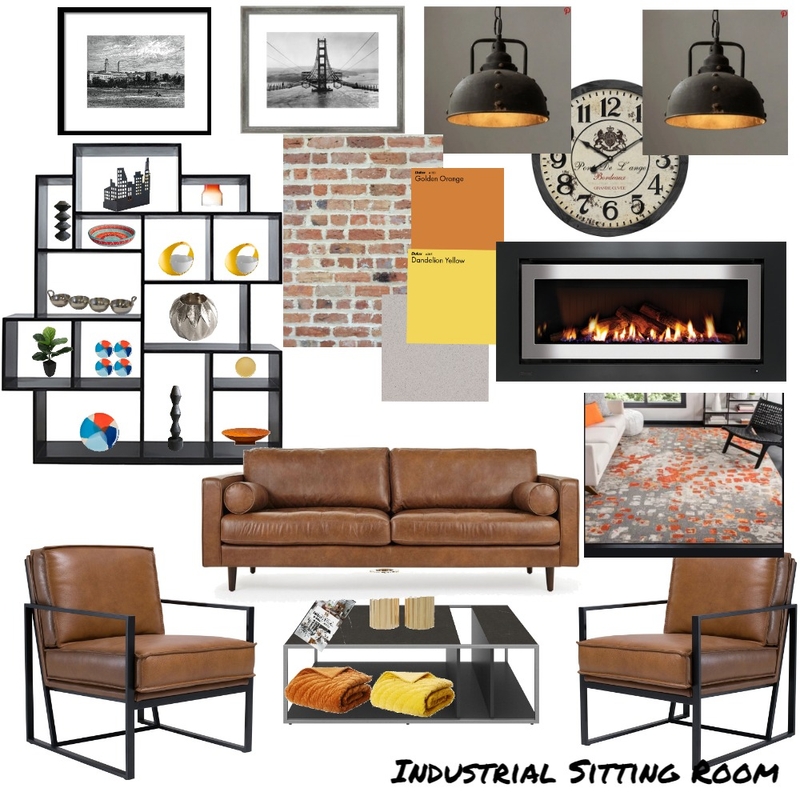 Industrial sitting room correct image Mood Board by kylietesta on Style Sourcebook