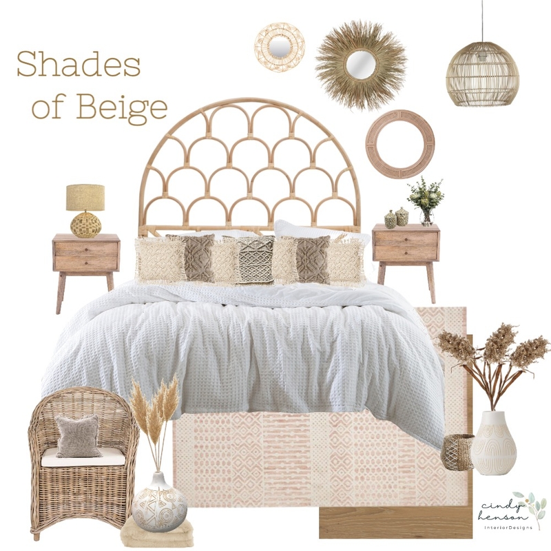 Shades of Beige Bedroom Mood Board by Cindy Henson Interior Designs on Style Sourcebook