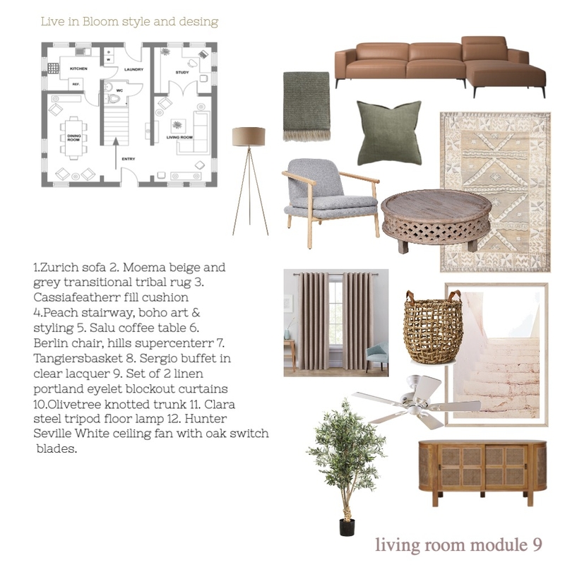 mood board 1 of 4 . living room Mood Board by Live in Bloom design on Style Sourcebook
