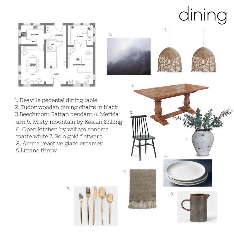 mood board 2 of 4 , dining Mood Board by Live in Bloom design on Style Sourcebook